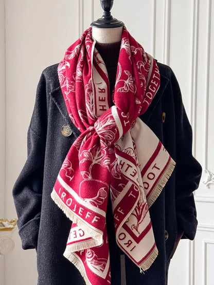 Sarah Express Women's Raw Hem Winter Scarf