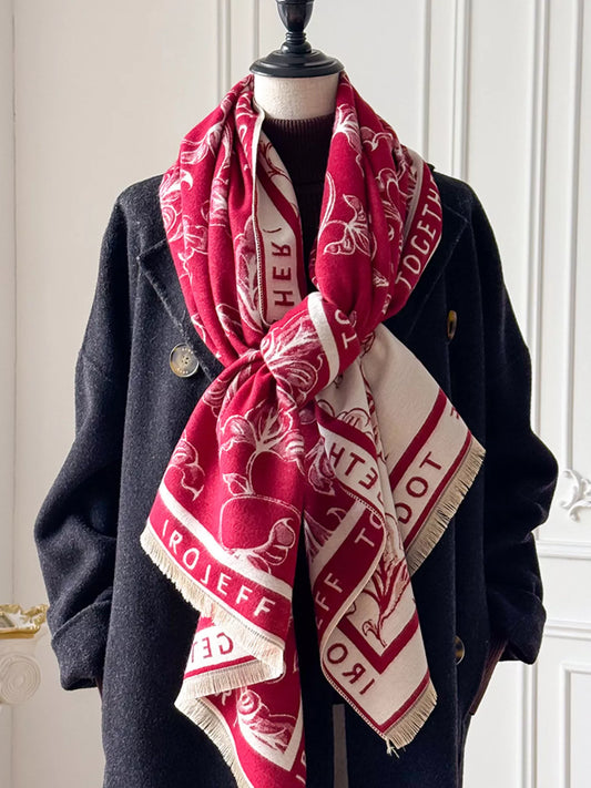 Sarah Express Women's Raw Hem Winter Scarf