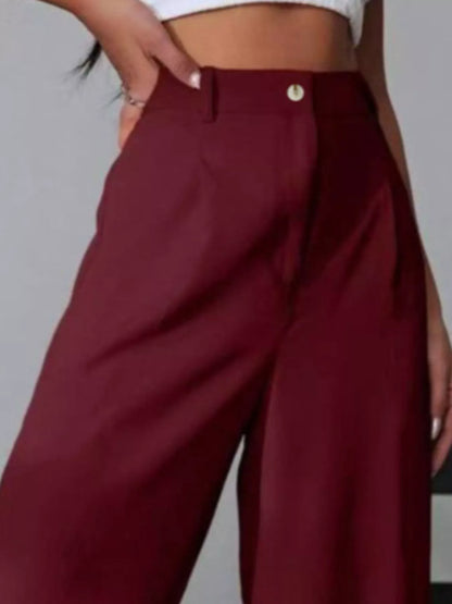 Sarah Express Women's Wide Leg Pleated Pants