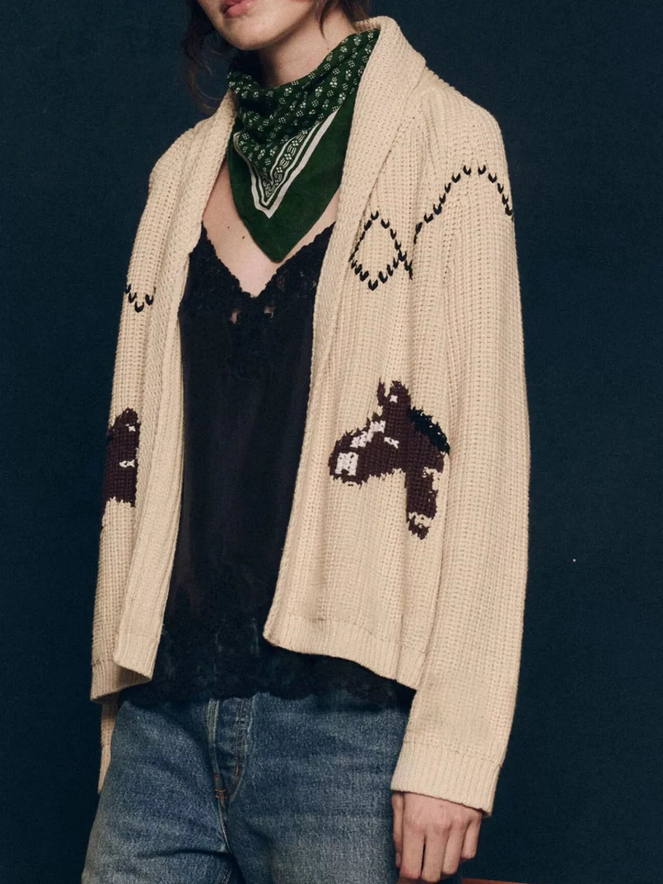 Sarah Express Women's Open Front Long Sleeve Cardigan - Lightweight Layering Sweater