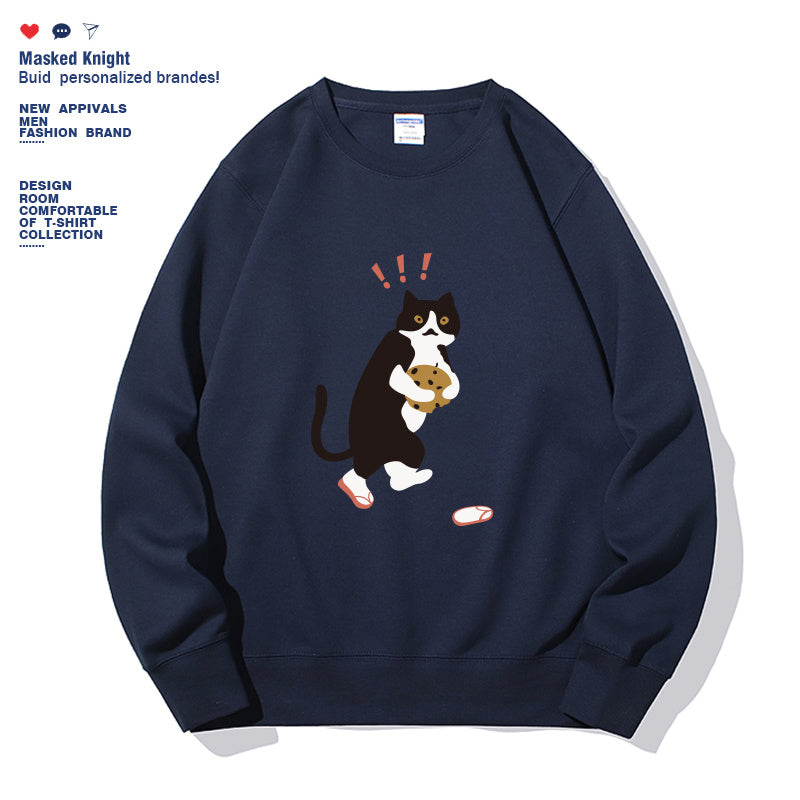 Sarah Express Women's Solid Color Graphic Print Hoodie Long Sleeve Casual Fall Winter Sweatshirt