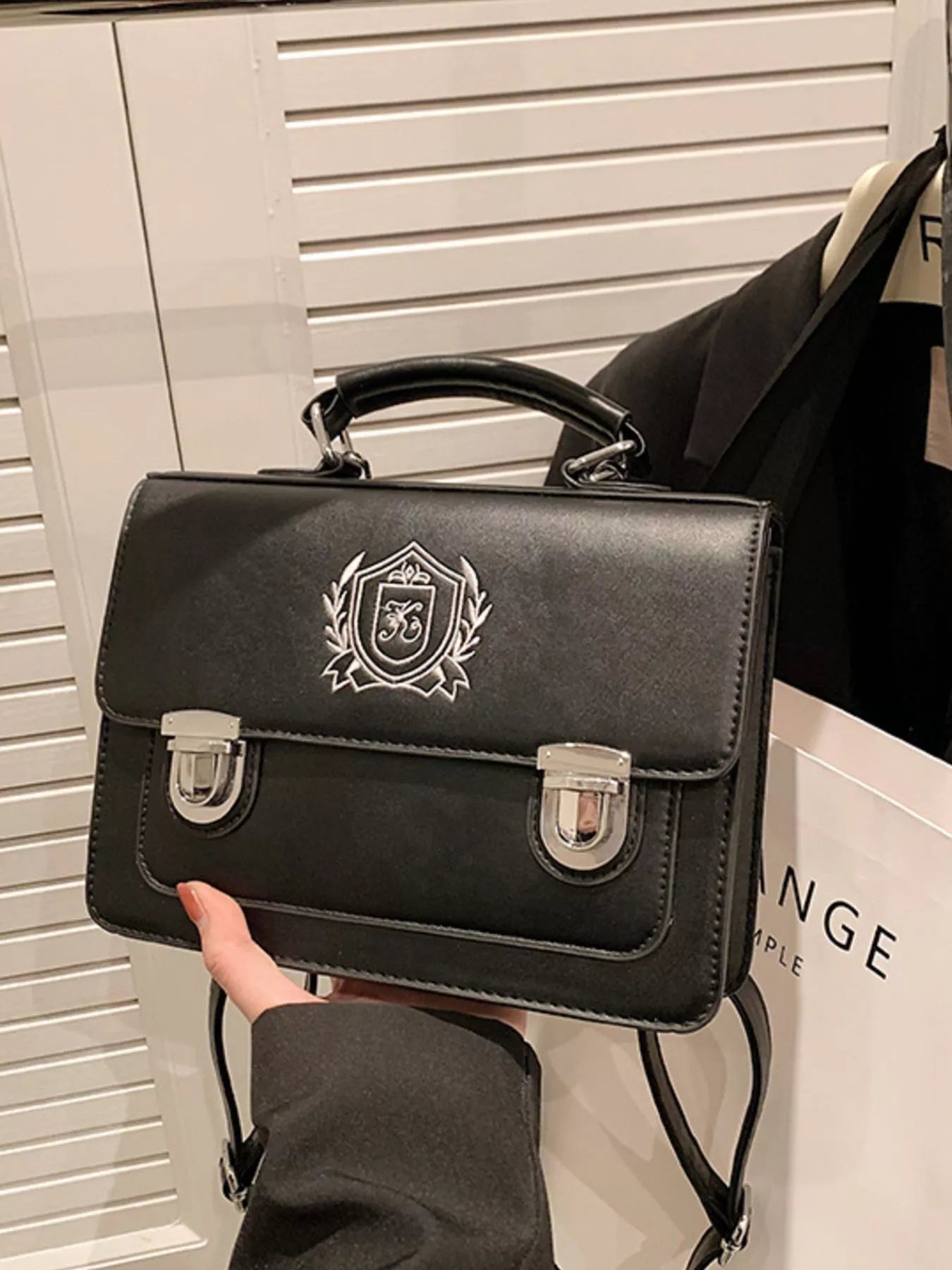 Sarah Express Women's Small PU Leather Backpack - Chic Mini Fashion Bag Black One Size