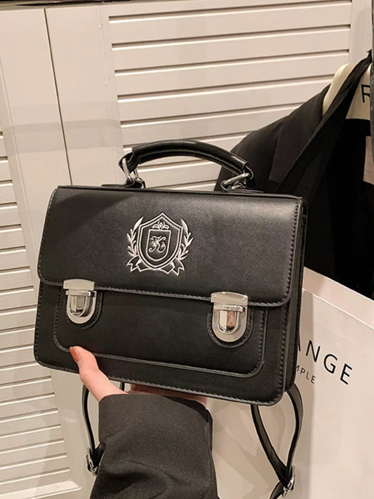 Sarah Express Women's Small PU Leather Backpack - Chic Mini Fashion Bag Black One Size