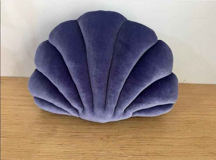 Sarah Express Shell Pillow Cushion - Plush Decorative Throw Pillow for Sofa Bed Home Decor Purple