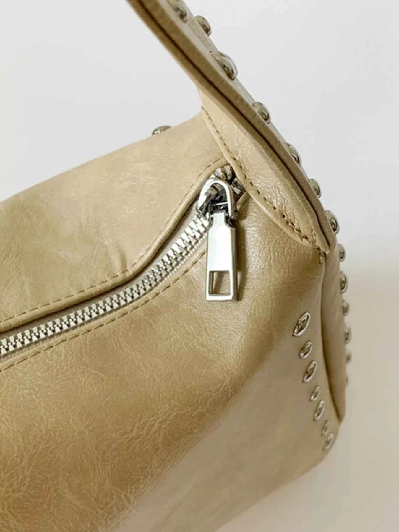 Sarah Express Women's Studded Accent Shoulder Bag - Small PU Leather Crossbody