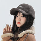 Sarah Express Women's Plush Peaked Cap Baseball Hat Adjustable Winter Warm