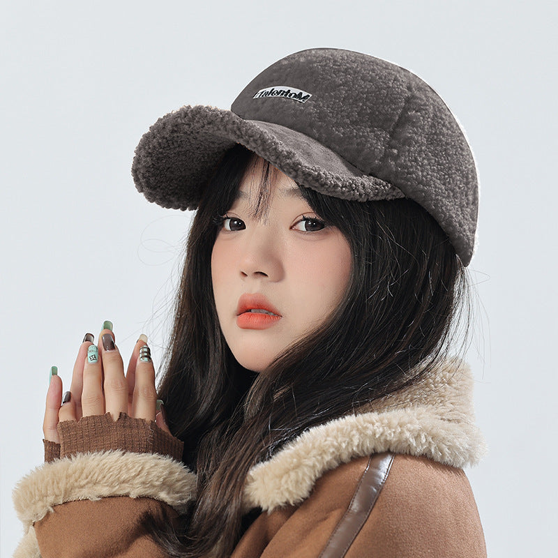 Sarah Express Women's Plush Peaked Cap Baseball Hat Adjustable Winter Warm