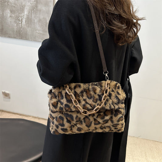 Sarah Express Women's Leopard Print Crossbody Bag – Large Capacity Shoulder Bag