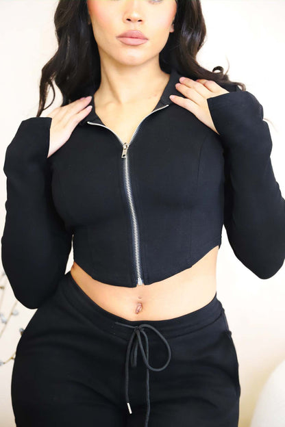 Sarah Express Women's Cargo Pants High Waist Wide Leg Trousers with Pockets - Drawstring Straight Leg Pants Black suit