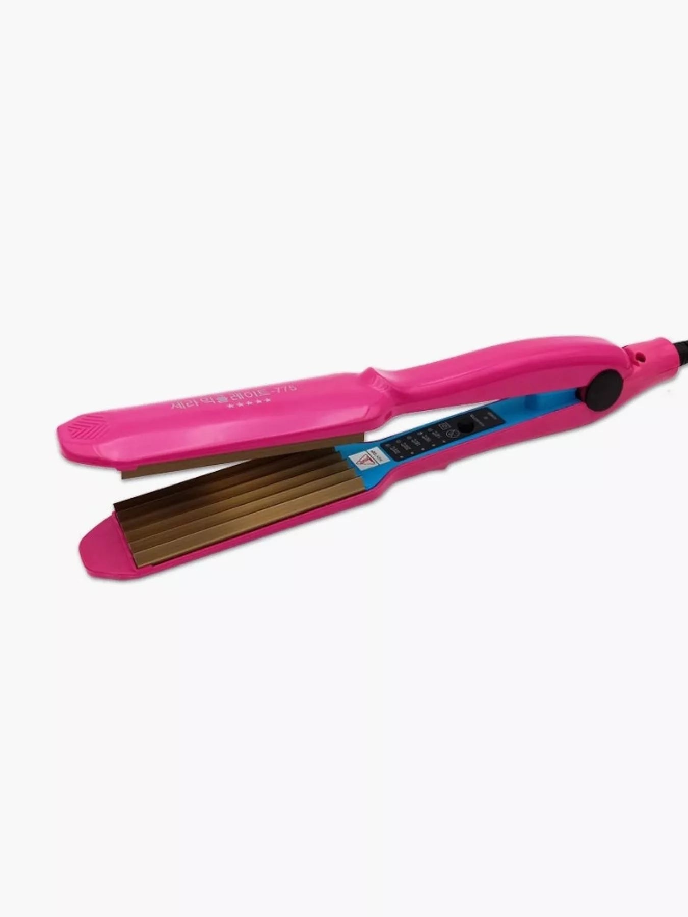 Sarah Express 2-in-1 Curling & Straightening Iron - Dual Hair Styling Tool Rose Red Tablet Clip