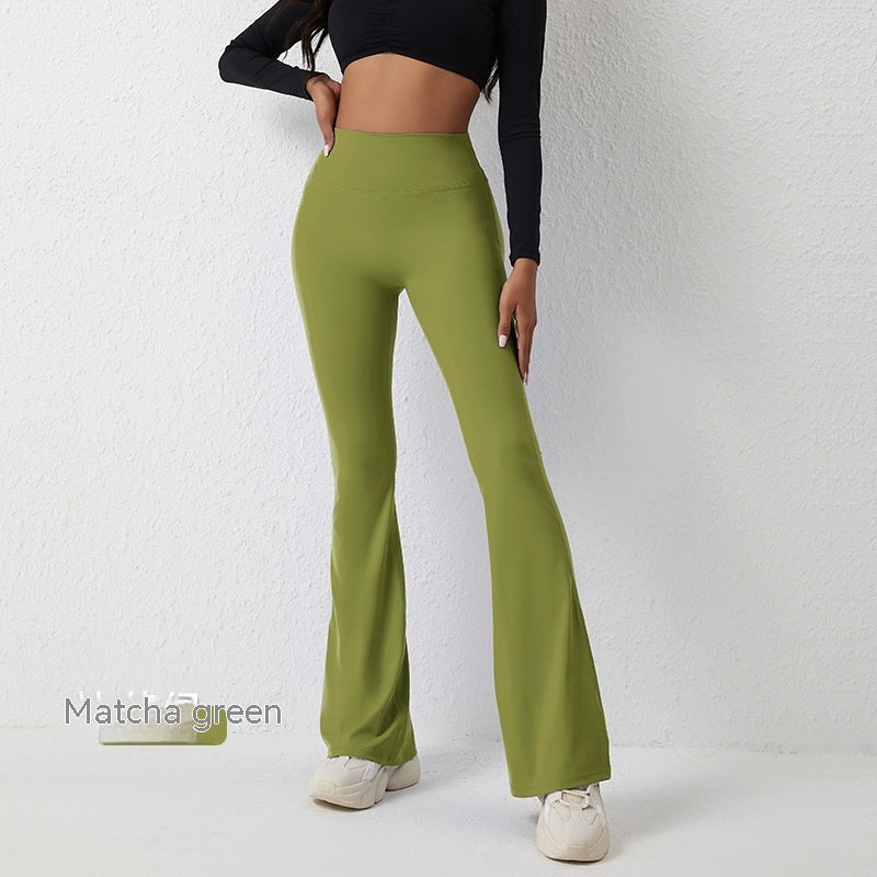 Sarah Express High Waist Wide Leg Fitness Pants Sculpting Nylon Blend