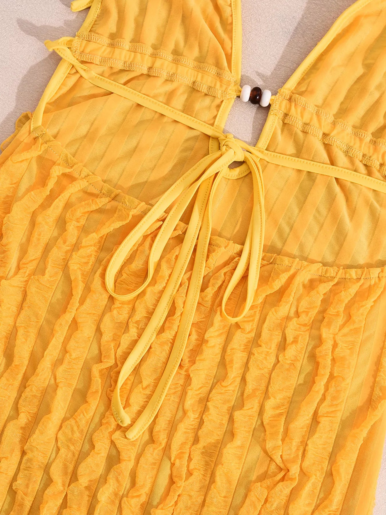 Sarah Express Women's Textured Halter Neck Bodycon Maxi Dress