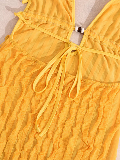 Sarah Express Women's Textured Halter Neck Bodycon Maxi Dress