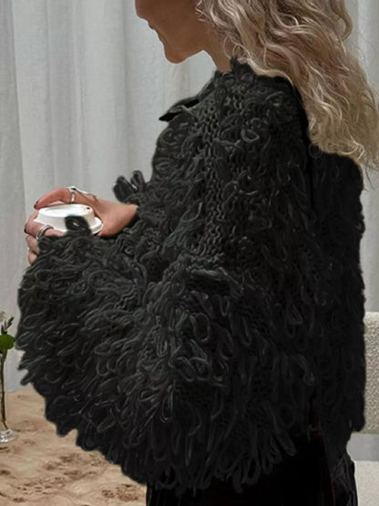 Sarah Express Women's Fringe Button Up Cardigan