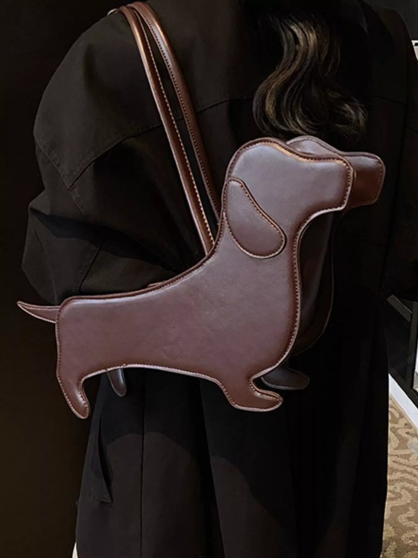 Sarah Express Women's Dachshund Shaped Shoulder Bag