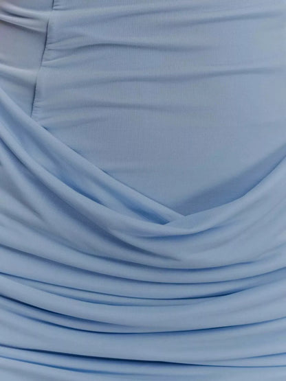 Sarah Express Women's Asymmetrical One-Shoulder Ruched Mini Dress