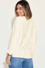Sarah Express Women’s Plus Size Ribbed Long Sleeve T-Shirt with Exposed Seam
