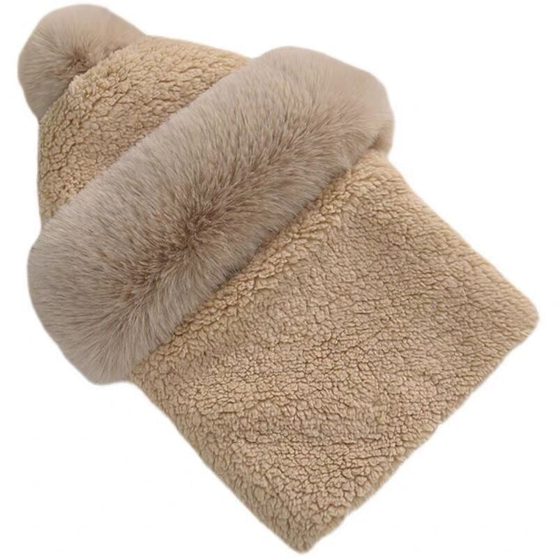 Sarah Express Fleece-Lined Winter Hat with Ear Protection and Neck Warmer