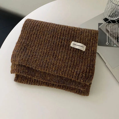Sarah Express Women's Cozy Knitted Winter Scarf - Soft Wool Blend Long Scarf Brown ONESIZE