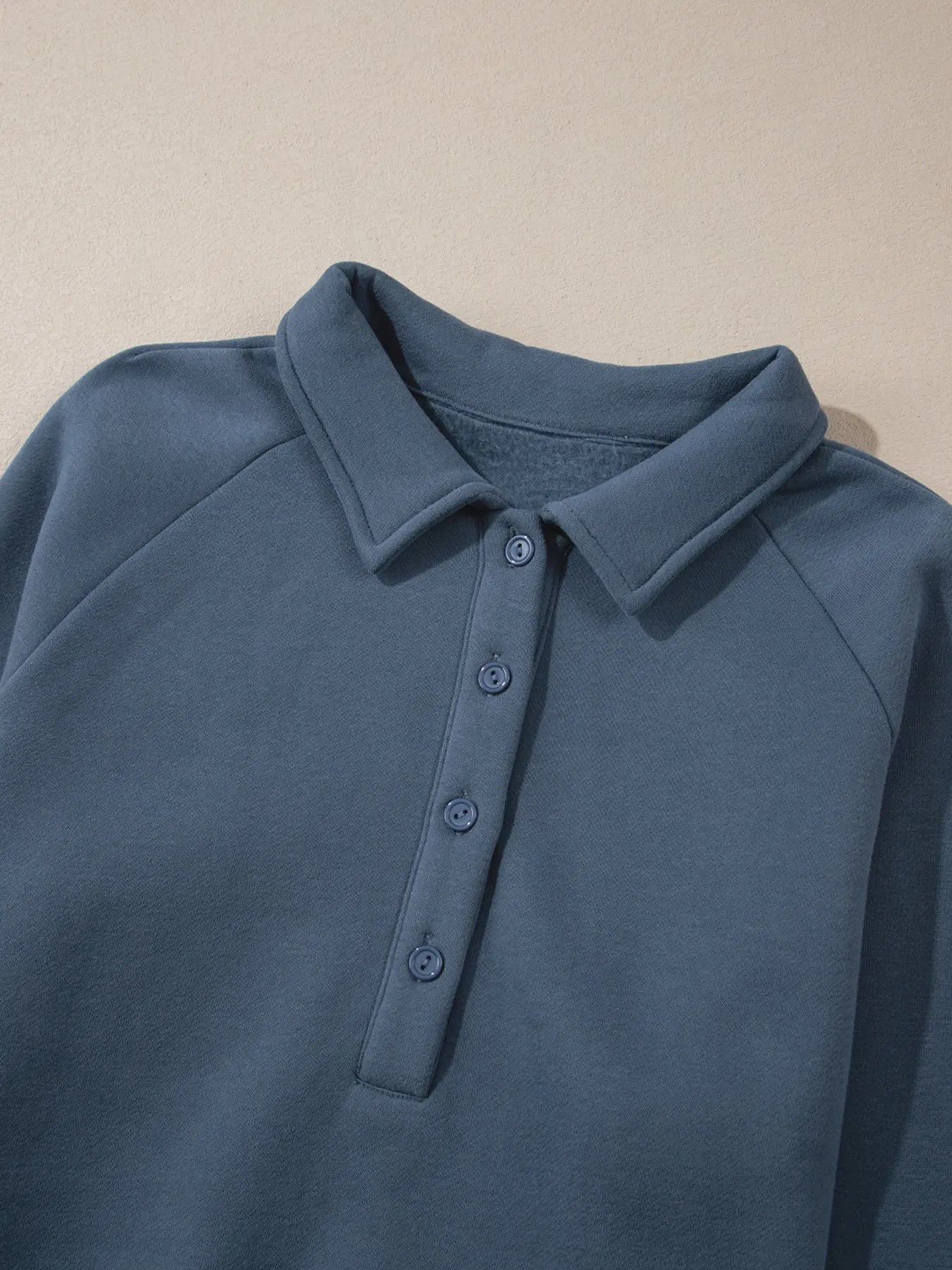 Sarah Express Women's Collared Sweatshirt and High Waist Pants Active Set