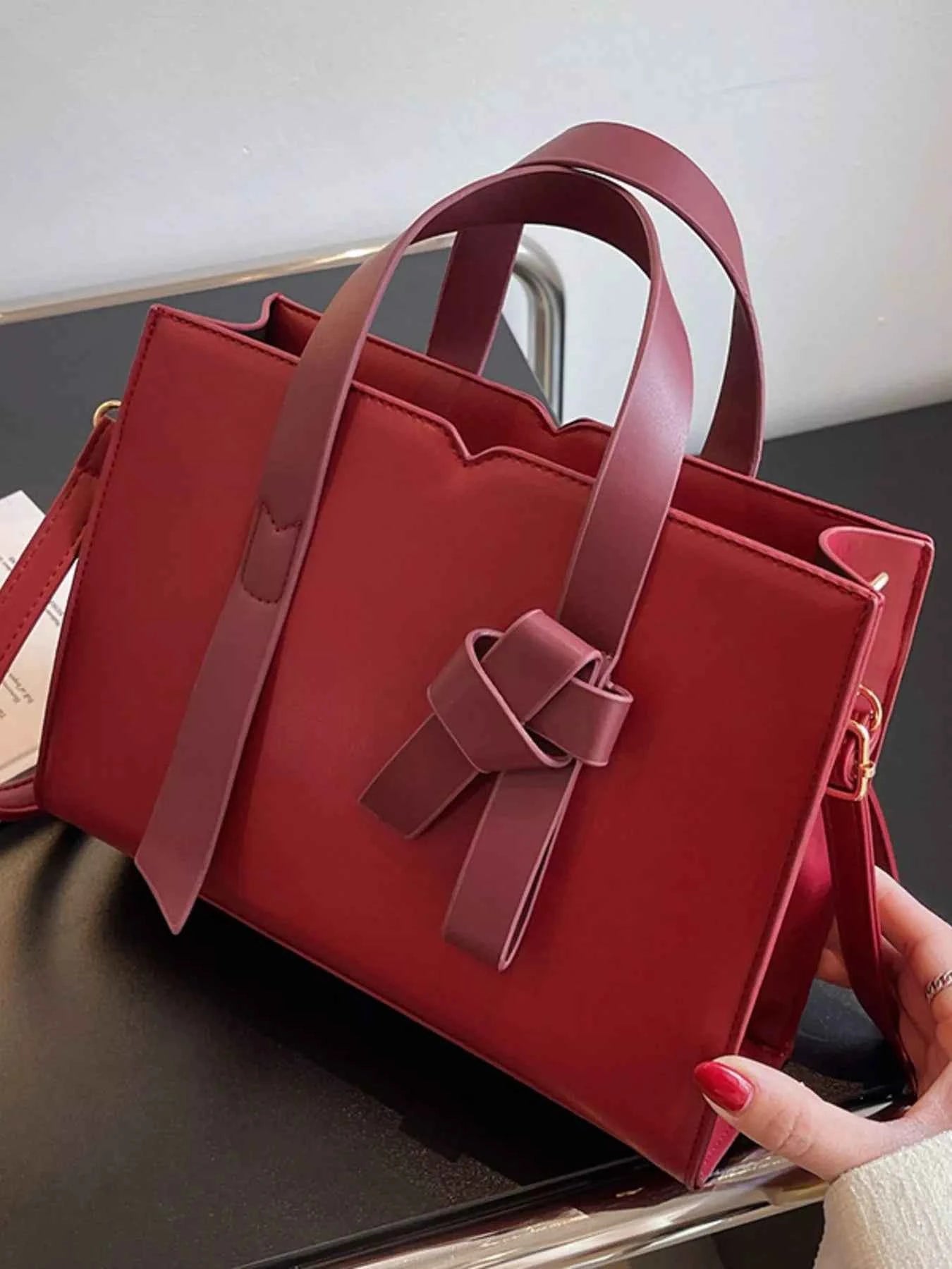 Sarah Express Women's Faux Leather Tote Bag - Medium PU Leather Shoulder Bag