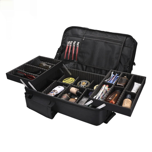 Sarah Express Black High Capacity Makeup Artist Backpack – Multifunctional Travel & Professional Organizer Bag