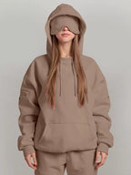 Sarah Express Women's Oversized Kangaroo Pocket Long Sleeve Hoodie Plus Size
