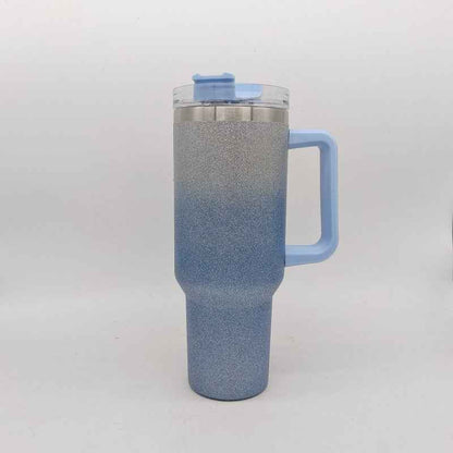 Sarah Express Stainless Steel Vacuum Insulated Water Bottle - Large Capacity Double Layer Thermal Cup 27.5cm Gradient Blue