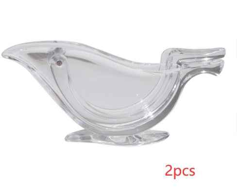 Sarah Express Bird Shape Lemon Juicer - Premium Acrylic Manual Citrus Squeezer Kitchen Gadget 12X2.8X5.2cm 2PCS