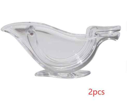 Sarah Express Bird Shape Lemon Juicer - Premium Acrylic Manual Citrus Squeezer Kitchen Gadget 12X2.8X5.2cm 2PCS