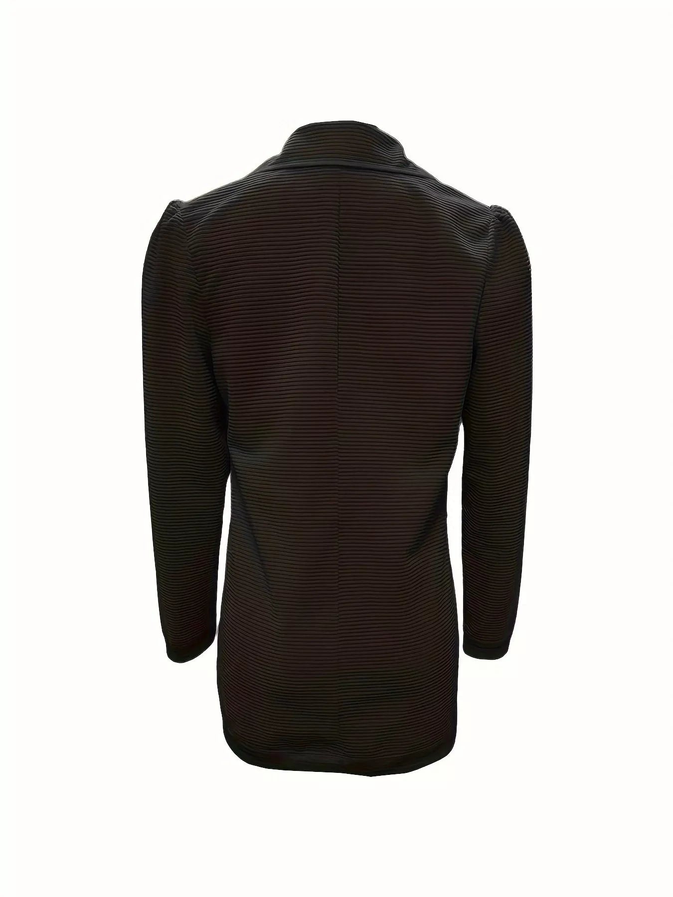 Sarah Express Women's Texture Knit Double-Breasted Blazer