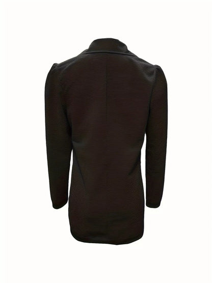 Sarah Express Women's Texture Knit Double-Breasted Blazer