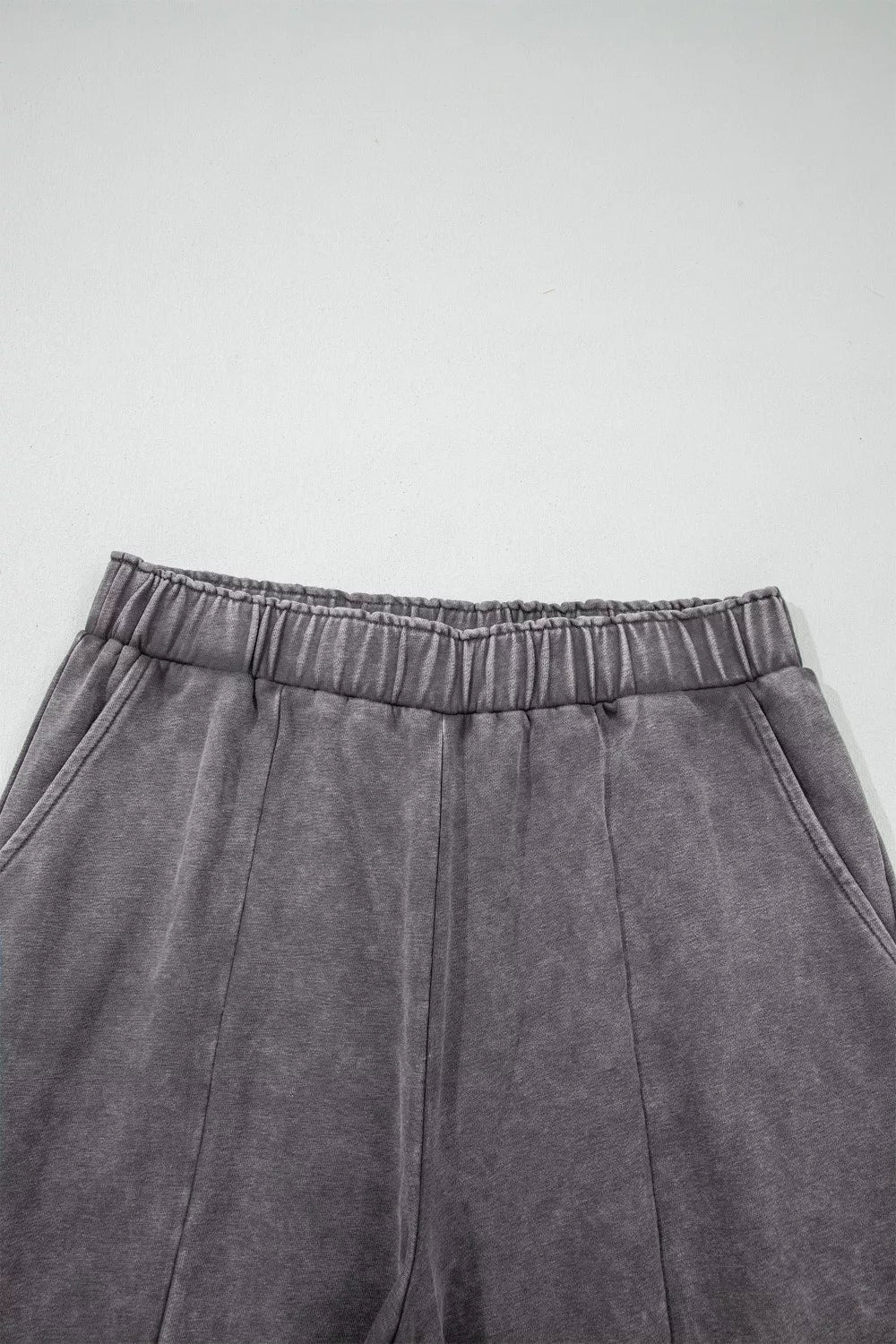 Sarah Express Women's Mineral Wash Leopard Patchwork Loose Pants