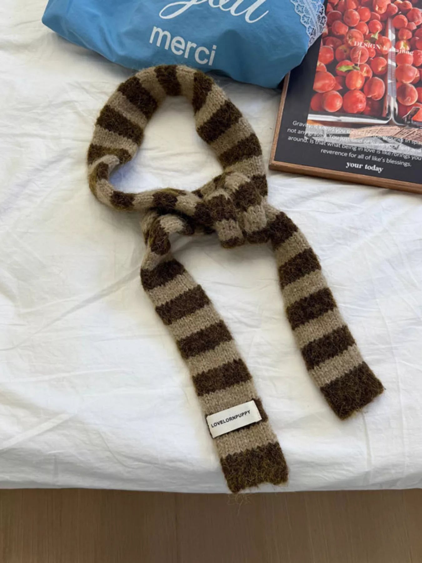 Sarah Express Women's Striped Knitted Warm Scarf