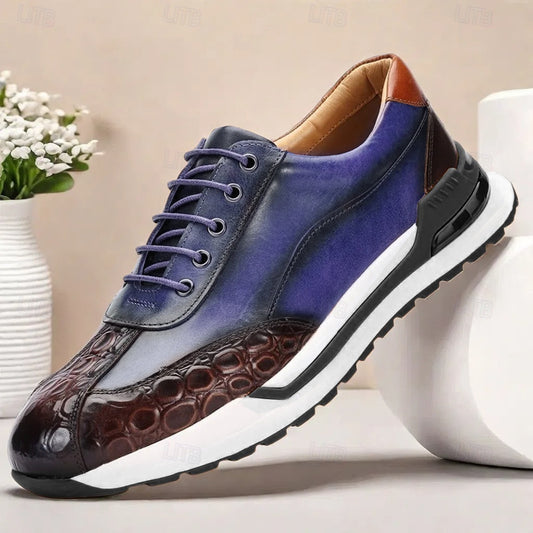 Sarah Express Mens Fashion First-Layer Cowhide Leather Shoes