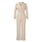 Women's Elegant Two-Piece Suit Set - Professional Blazer and Pants
