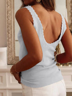 Sarah Express Women's Ribbed Scoop Neck Tank Top