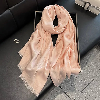 Sarah Express Women's Raw Hem Scarf - Lightweight Polyester Accessory Blush Pink One Size