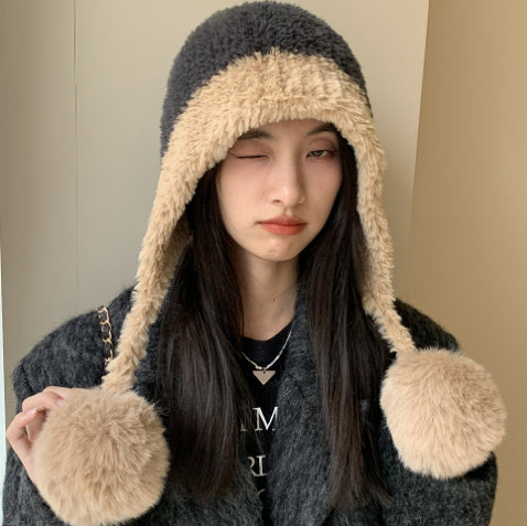 Sarah Express Women's Fleece Lined Knit Beanie Hat with Pom Pom
