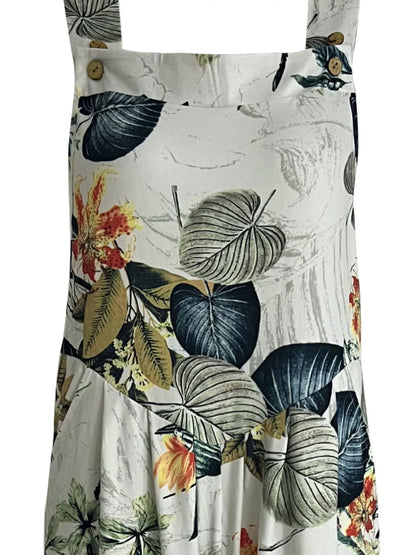 Sarah Express Women's Plus Size Printed Wide Leg Jumpsuit