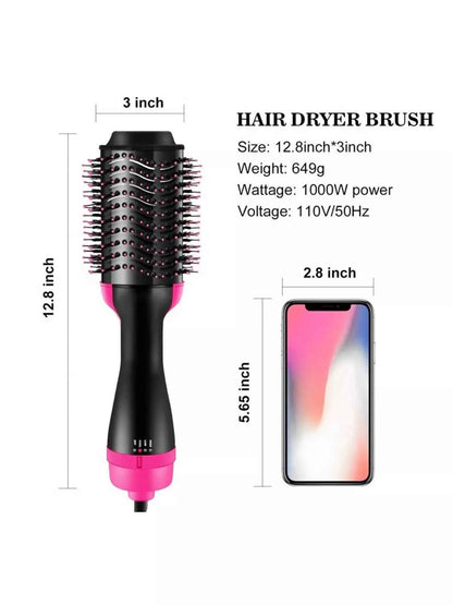 Sarah Express Women's 2-in-1 Hot Air Brush - Quick Dry Hair Styling Tool for Curling & Straightening