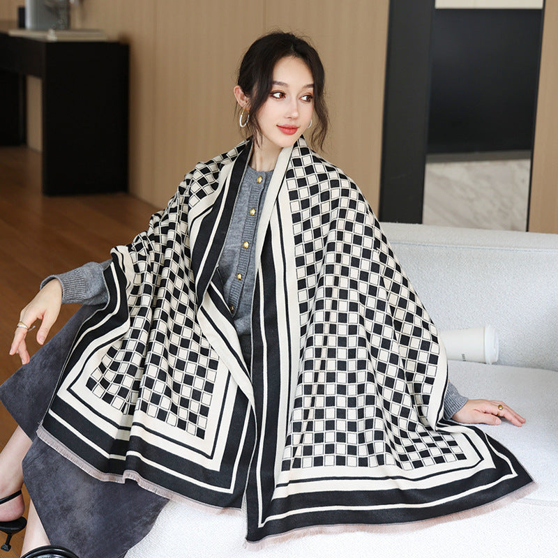 Sarah Express Women's Oversized Imitation Cashmere Winter Scarf Warm Wrap