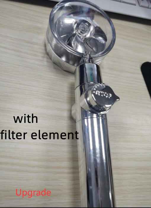 Sarah Express Turbo Propeller Shower Head - 360° High Pressure Water Saving Rainfall Showerhead Silver upgrad with filter elem