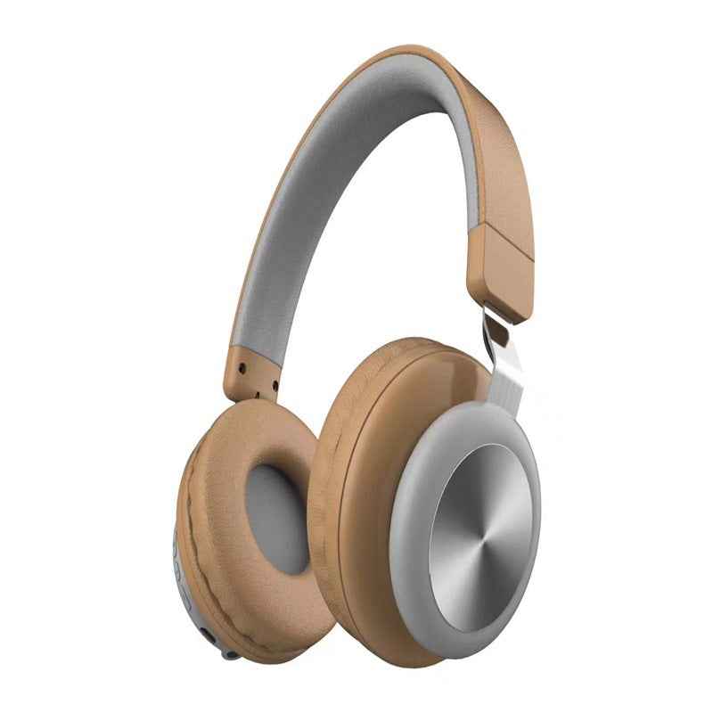 Sarah Express Wireless Bluetooth Gaming Headset with FM Radio & Memory Card Support - Over-Ear Headphones Coffee USB