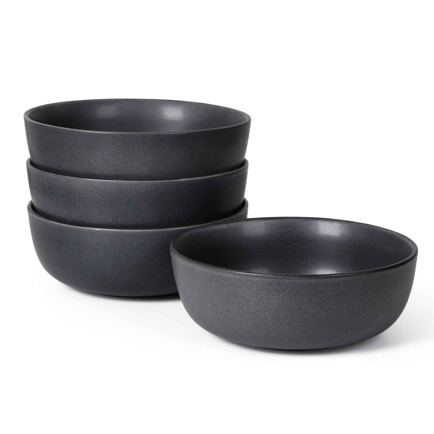 Sarah Express Ceramic Bowl Set for Kitchen - 27oz Premium Bowls Set of 4 for Cereal, Salad, Pasta, Soup, Dessert - Dishwasher, Microwave & Oven Safe Grey 4PCS Set