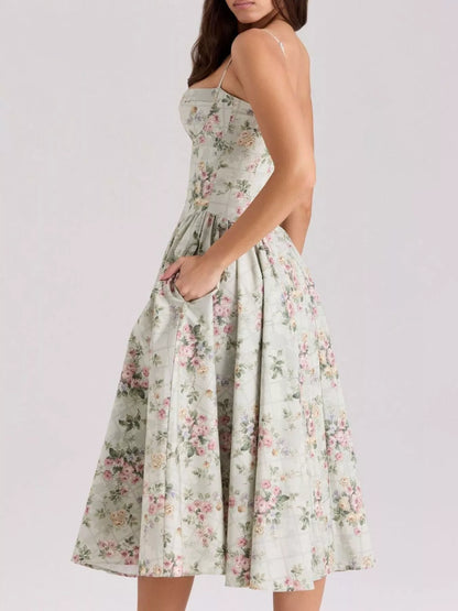 Sarah Express Women's Sweetheart Neck Midi Cami Dress - Elegant Party & Wedding Guest Dress