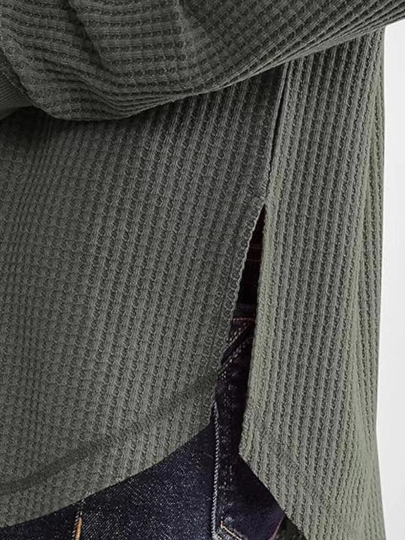 Sarah Express Women's Waffle Knit Long Sleeve Sweatshirt