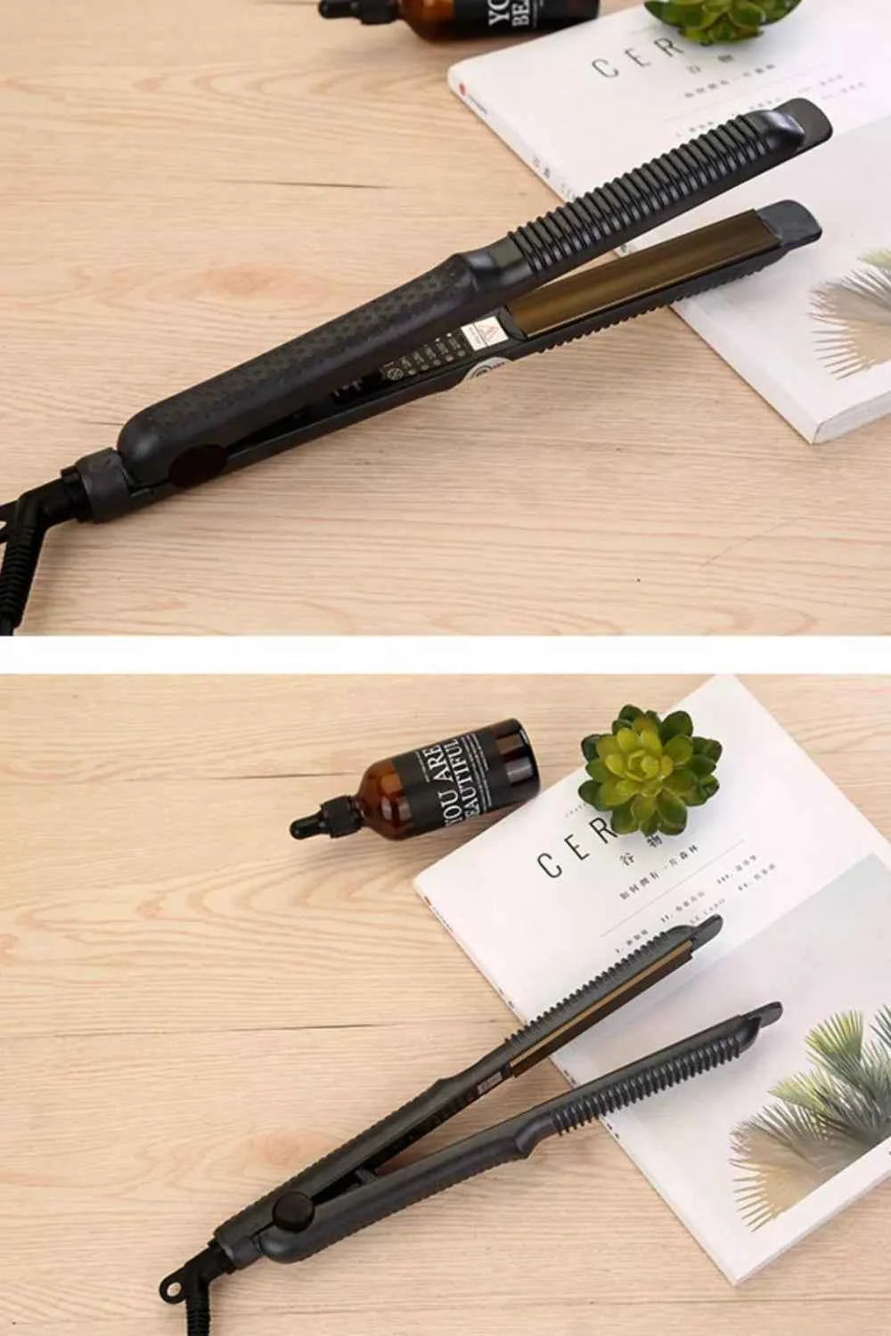 Sarah Express 2-in-1 Hair Straightener and Curler with Adjustable Temperature