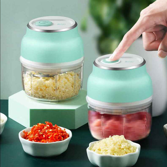 Sarah Express Electric Mini Garlic Chopper - USB Rechargeable Food Processor for Garlic, Vegetables, Fruits & Meat