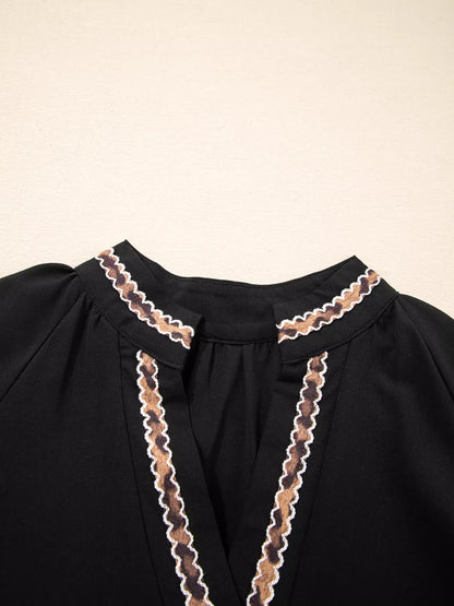 Sarah Express Women's Contrast Trim Bracelet Sleeve Shift Mini Dress